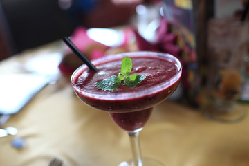 Fruit smoothie with mint