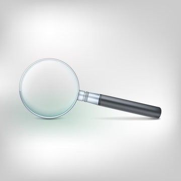 Magnifying glass, photo-realistic vector illustration