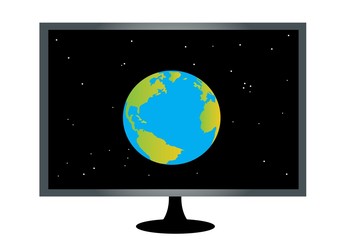 ekran,ziemia,internet,cały świat