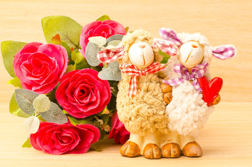 Couple sheep doll