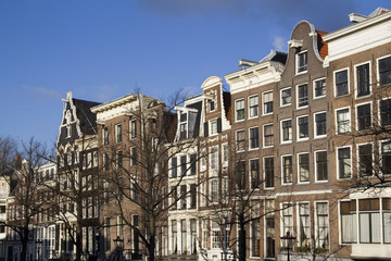 Fototapeta na wymiar Historical houses in Amsterdam