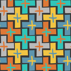 Unique abstract random seamless pattern.