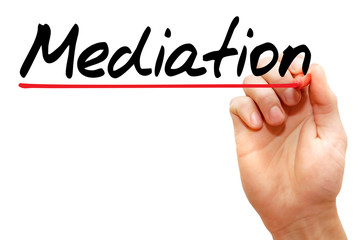 Hand writing Mediation with marker, business concept