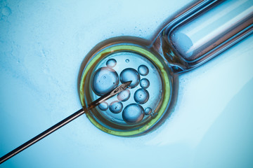 Laboratory microscopic research macro concept