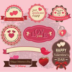 Valentinstag Labels