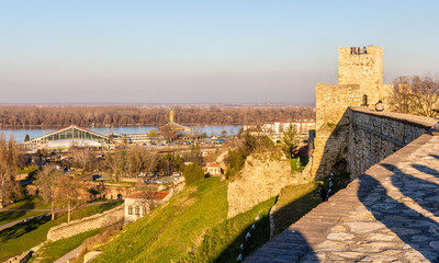 View on the Danube from Belgrade Fortress - Serbia