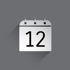 Flat calendar icon.