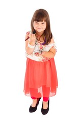 Little Model Applying Make-up