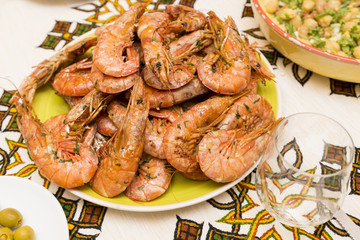 mediterranean prawn dish
