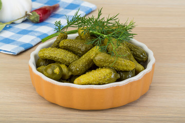 Marinated small cucumber