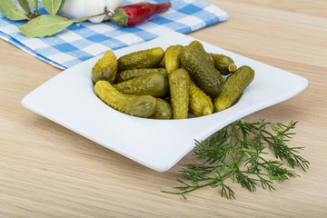 Marinated small cucumber