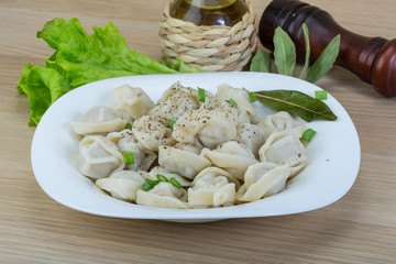 Boiled russian dumplings
