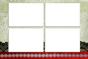 Decorative template with photo frame