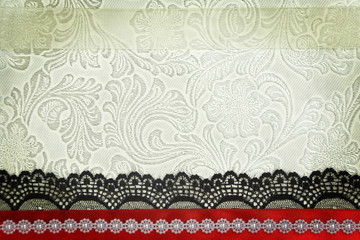 Decorative fabric background. Scrapbook, photobook concept