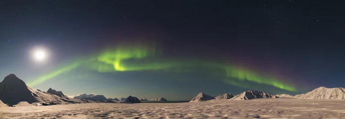 Meubelstickers PANORAMA - Noorderlicht - Arctisch landschap © Incredible Arctic