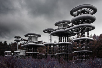 Research station with a generator Tesla