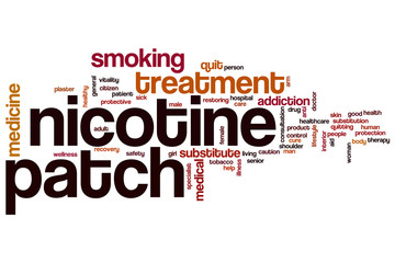 Nicotine patch word cloud