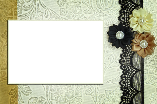 Decorative template with photo frame