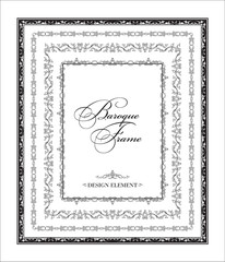 Vector ornamental frame. Baroque pattern.