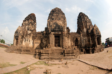 Fototapeta premium Phra Phang Sam Yod temple,Thailand.