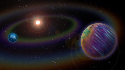 Obraz na płótnie Canvas Alien Solar System
