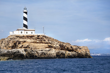 Cala Figuera lighthouse in Palma Bay