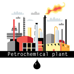 Obraz premium illustration petrochemical plant