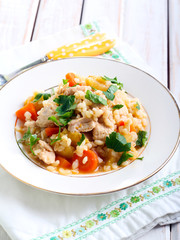 Chicken breast and vegetable casserole
