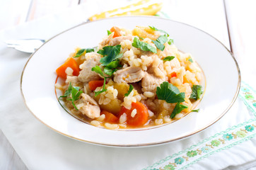 Chicken breast and vegetable casserole