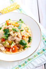 Chicken breast and vegetable casserole