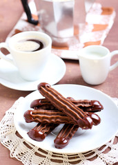 Chocolate Viennese fingers biscuits