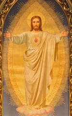 Naklejka premium Vienna - Heart of Jesus paint on altar of Sacre Coeur church