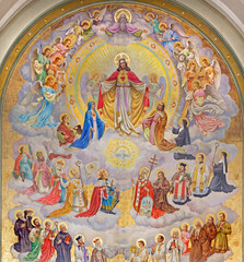 Fototapety  Wiedeń - duży fresk Serca Jezusowego z aniołami