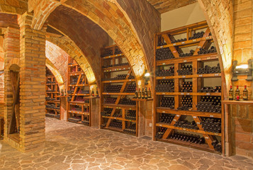 Fototapeta premium Indoor of wine cellar of great Slovak producer