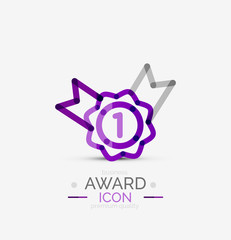 Award icon, logo.