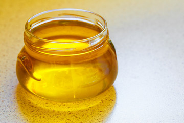 Jar of organic floral honey