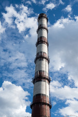 Smoke stack of the industrial plant