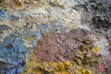Oil paint on palette