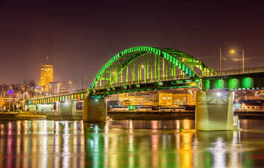 Fototapeta na wymiar Old Sava Bridge in Belgrade - Serbia