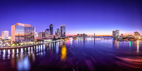 Jacksonville, Florida, USA City Skyline on St. Johns River