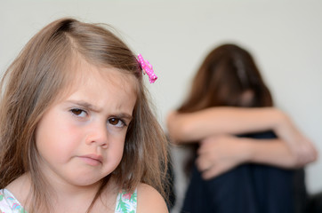 Little girl having a temper tantrum