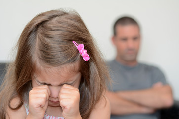 Little girl having a temper tantrum