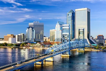 Foto op Plexiglas Stadshorizon van Jacksonville, Florida, VS © SeanPavonePhoto