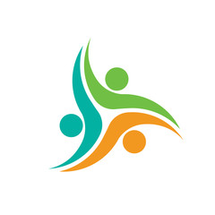 Three People social network.