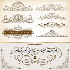 Calligraphic Design Elements Vector Set II