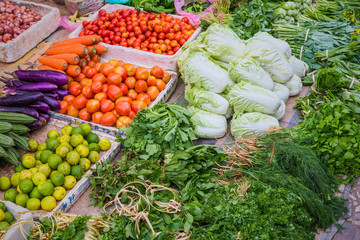 Fresh vegetables market, Luang pra bang