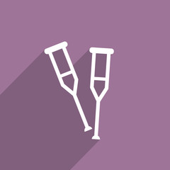 crutch flat icon.