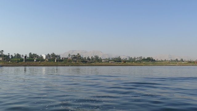 Nile river landscape - view from boat 4k