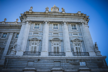 Royal Palace of Madrid, located in the area of the Habsburgs, cl
