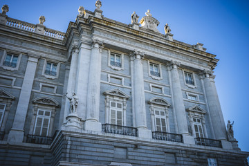 Royal Palace of Madrid, located in the area of the Habsburgs, cl